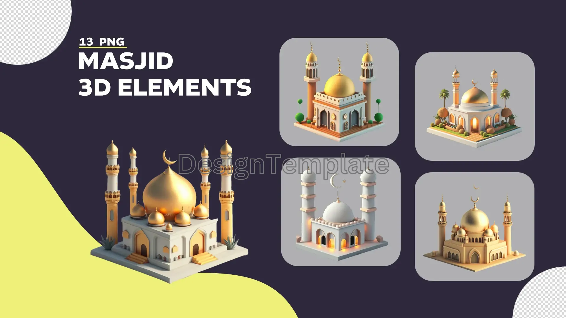 Sacred Spaces Masjid 3D Elements Pack image